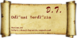 Dósai Terézia névjegykártya