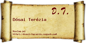 Dósai Terézia névjegykártya