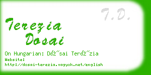 terezia dosai business card